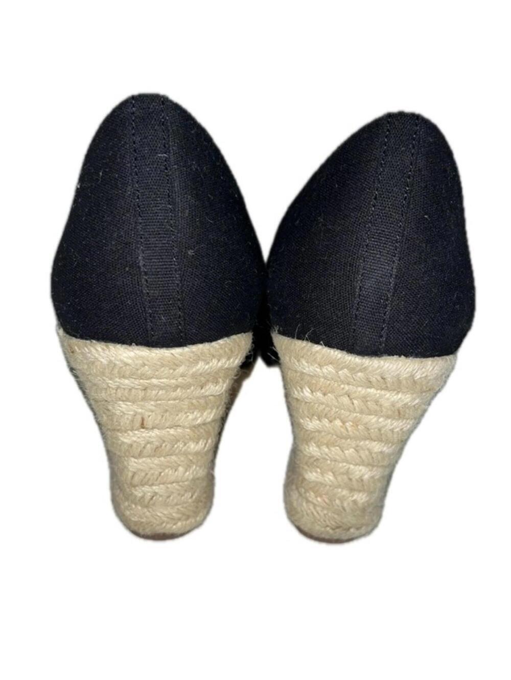 J. Crew Women’s Seville Canvas Espadrille, Black - Picture 5 of 7